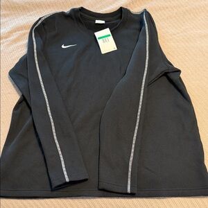Nike Black Waffle L/S Fleece Crew
